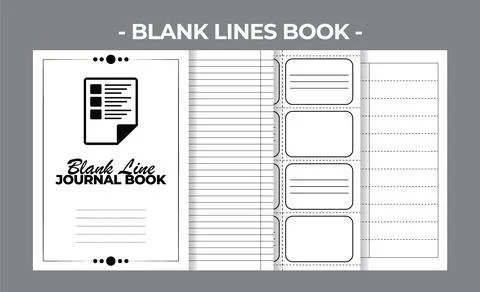 Printable KDP Dotted or Lines Book Vector Design Template Stock Illustration