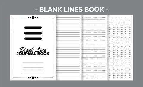 Printable KDP Dotted or Lines Book Vector Design Template Stock Illustration