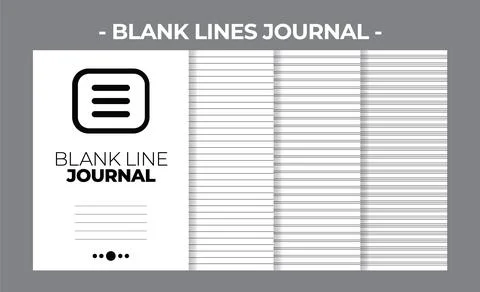 Printable KDP Dotted or Lines Book Vector Design Template Stock Illustration