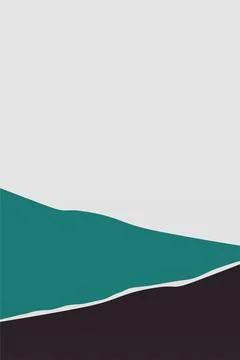 Printable Minimalist Landscape Wall Art . Printable Landscape Boho Wall Art.. Stock Illustration