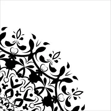 Printable package art element. Asian flower shape. Stock Illustration