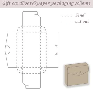 Printable packaging and wrapping scheme box for gifts, presents and events Stock Illustration