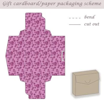 Printable packaging and wrapping scheme box for gifts, presents and events Stock Illustration