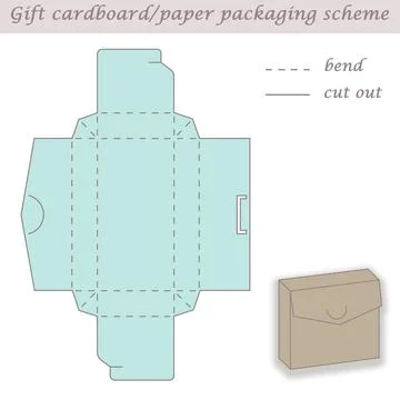 Printable packaging and wrapping scheme box for gifts, presents and events Stock Illustration