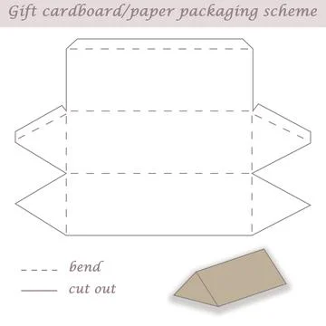 Printable packaging and wrapping scheme box for gifts, presents and events Stock Illustration