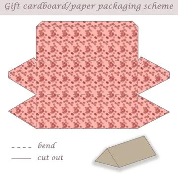 Printable packaging and wrapping scheme box for gifts, presents and events Stock Illustration