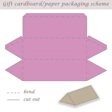 Printable packaging and wrapping scheme box for gifts, presents and events Stock Illustration