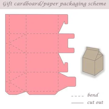 Printable packaging and wrapping scheme box for gifts, presents and events Stock Illustration