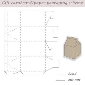 Printable packaging and wrapping scheme box for gifts, presents and events Stock Illustration