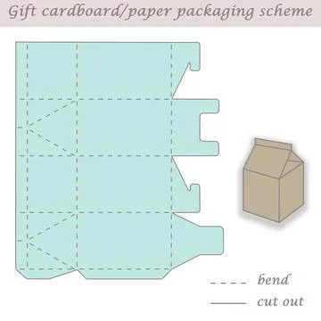 Printable packaging and wrapping scheme box for gifts, presents and events Stock Illustration