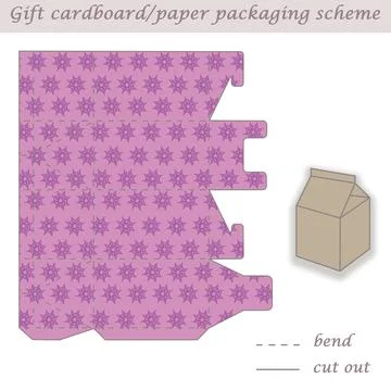 Printable packaging and wrapping scheme box for gifts, presents and events Stock Illustration
