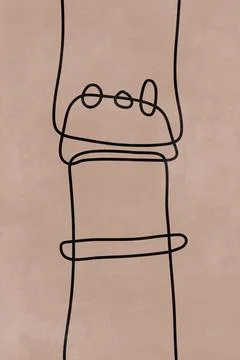 Printable wall art poster print. Stock Illustration