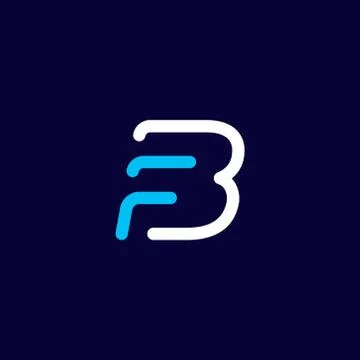 Printabstract fb logo , fb / bf logo clean and modern style Stock Illustration