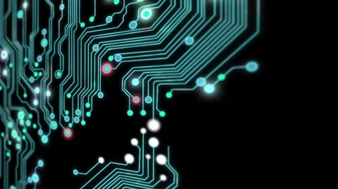 Printed Circuit Background Loop Stock Footage