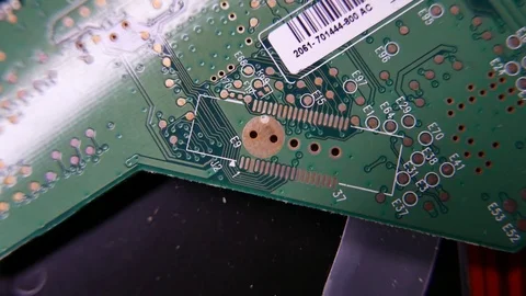 Printed Circuit Board Close-up, HDD. 4K UHD Stock Footage 72921090