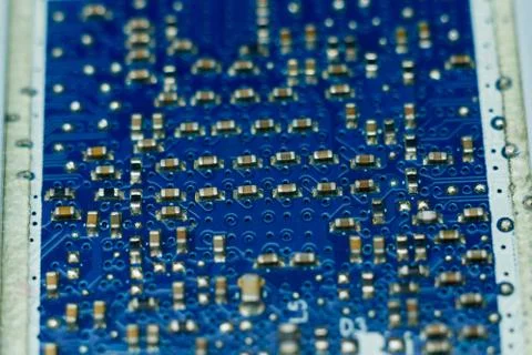 Printed circuit board close up Stock Photos