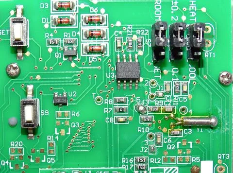 Printed Circuit Board with  electrical components Photos