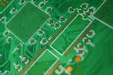 Printed circuit board electronic background Stock Photos