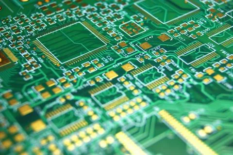 Printed circuit board electronic background Stock Photos