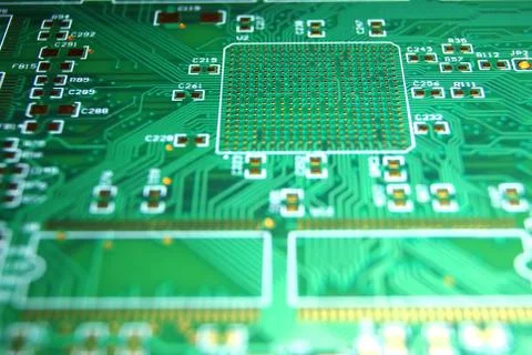 Printed circuit board electronic background Stock Photos