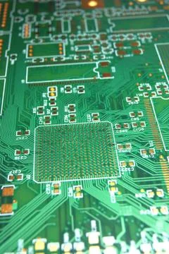 Printed circuit board electronic background Stock Photos