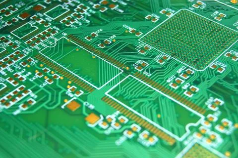 Printed circuit board electronic background Stock Photos