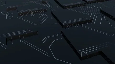 Printed Circuit Board Electronics PCB 4K Stock Footage 145834471