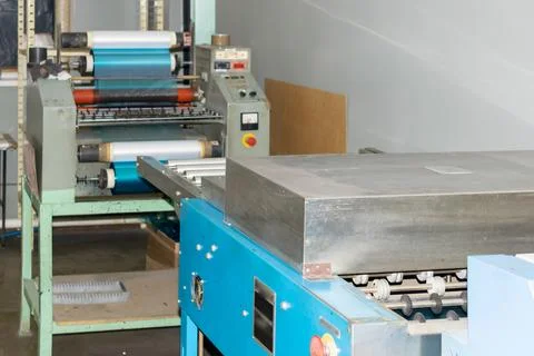 Printed circuit board foiling machine with visible details Stock Photos