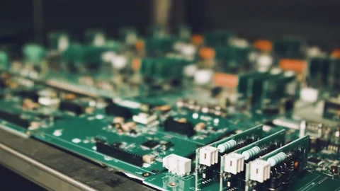 Printed circuit board.  Stock Footage 98556491