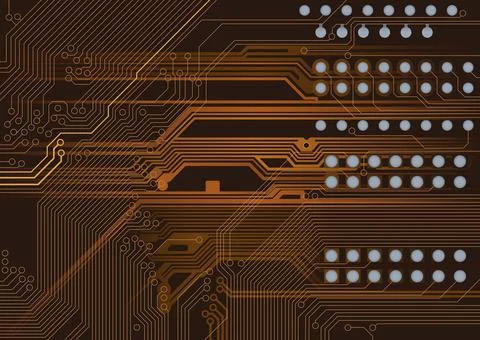 Printed circuit board Illustrazione stock