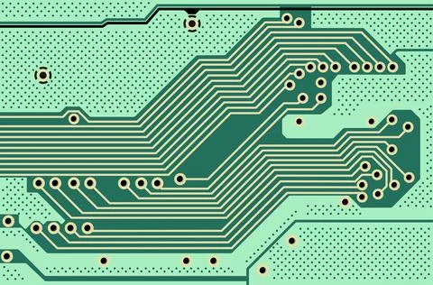 Printed circuit board Illustrazione stock