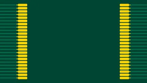 Printed circuit board. microcircuit green with copper tracks Stock Illustration