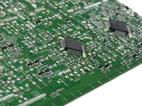 Printed circuit board with microprocessor 2 스톡 사진