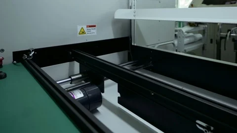 The printed circuit board moves along a conveyor Stock Footage 81004683