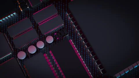 The  Printed Circuit Board or PCB for Technology concept 3d rendering. 库存照片