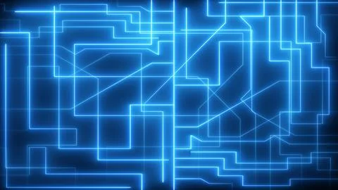 Printed circuit board PCB. Electronic connections, communication, futuristi.. Stock Illustration