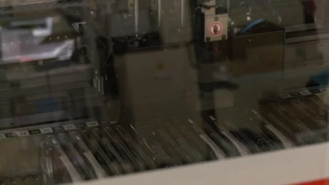 Printed circuit board (PCB) scanner for industrial factories Video stock 346408421