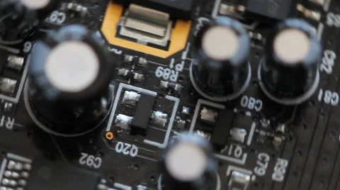 Printed circuit board with radio components 1 Video stock 58891333