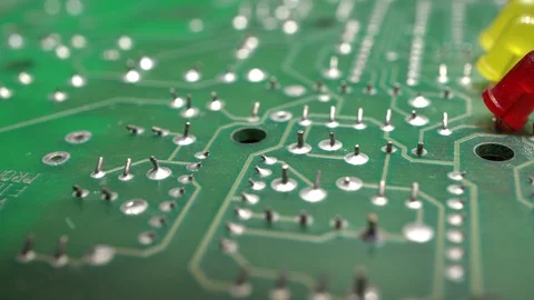 Printed circuit board surface, close up. Stock Footage 118724099