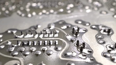 Printed circuit board surface, close up. Stock Footage 118724272