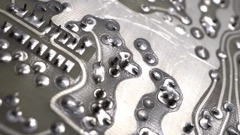 Printed circuit board surface, close up. Stock Footage 118724687