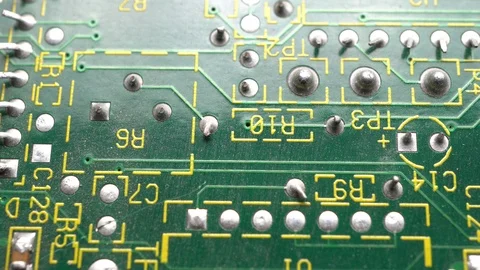 Printed circuit board surface, close up. Stock Footage 118762074