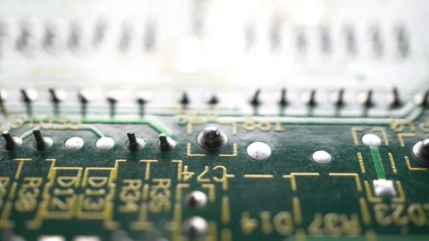 Printed circuit board surface, close up. Stock Footage 118762465