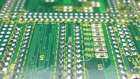 Printed circuit board surface, close up. Stock Footage 118762478