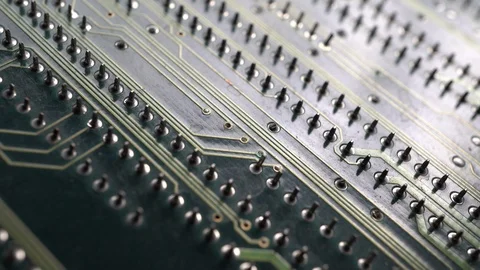 Printed circuit board surface, close up. Stock Footage 118763156