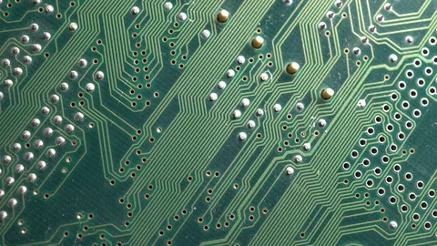 Printed circuit board surface, close up. Stock Footage 118768366