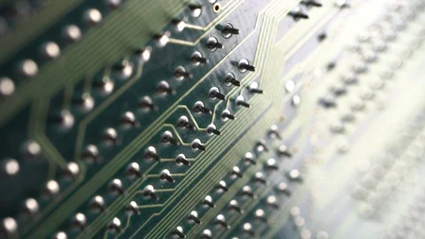 Printed circuit board surface, close up. Stock Footage 118769268