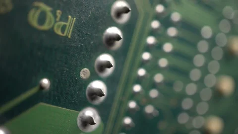 Printed circuit board surface, close up. Stock Footage 118769919