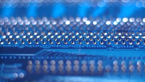 Printed circuit board surface, extreme close up. Stock Footage 118708409