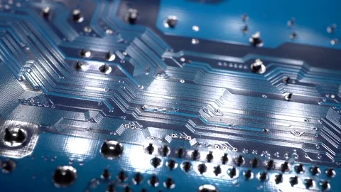 Printed circuit board surface, extreme close up. Stock Footage 118708554